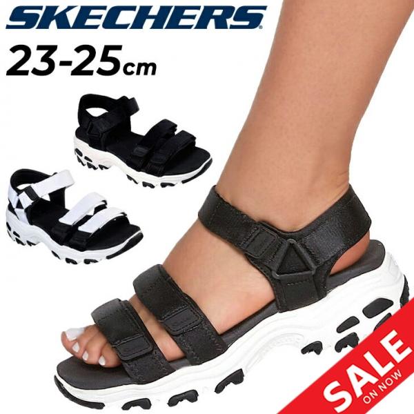 サンダル 厚底 レディース シューズ スケッチャーズ Skechers ディーライト D Lites スポーツサンダル スポーティ カジュアル 女性 ホワイト ブラック 靴 Apworld 通販 Yahoo ショッピング