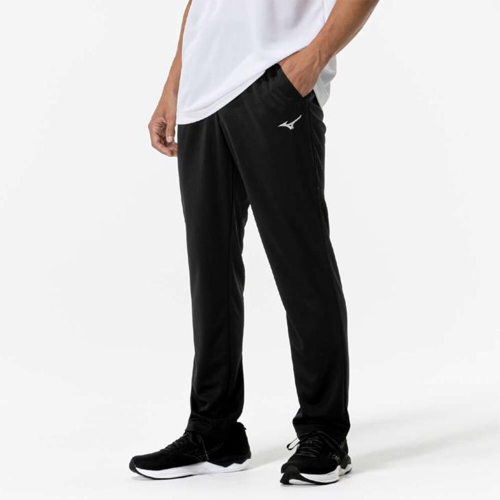Mizuno ブラック トレーニングパンツ MIZUNO（ミズノ） トレーニングパンツ メンズ ナビドライ ニットロング