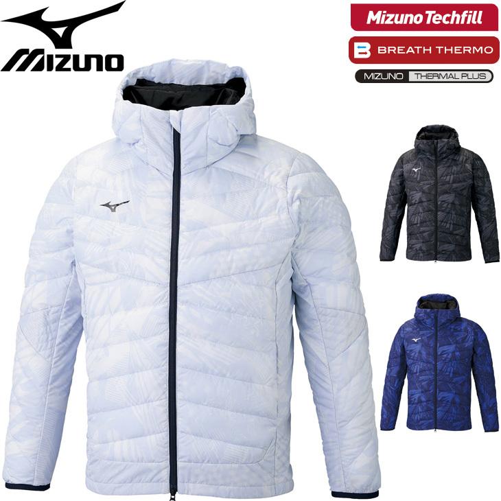 ジャケット中綿 撥水 保温 アウター メンズ レディース ミズノ Mizuno テックフィル ブレサーモ スポーツウェア ジャンバー 総柄 フード付き 上着 32me0536 Apworld 通販 Paypayモール