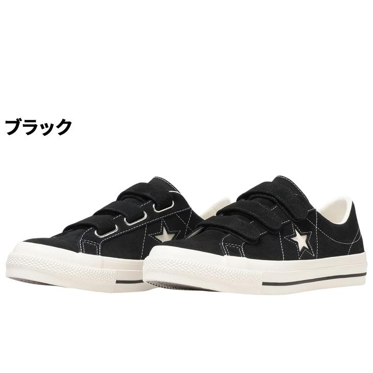 日本製 コンバース ワンスター ベルクロ 黒×白 25.5センチ 新品 CONVERSE（コンバース） スニーカー メンズ ワンスター スエード V-3