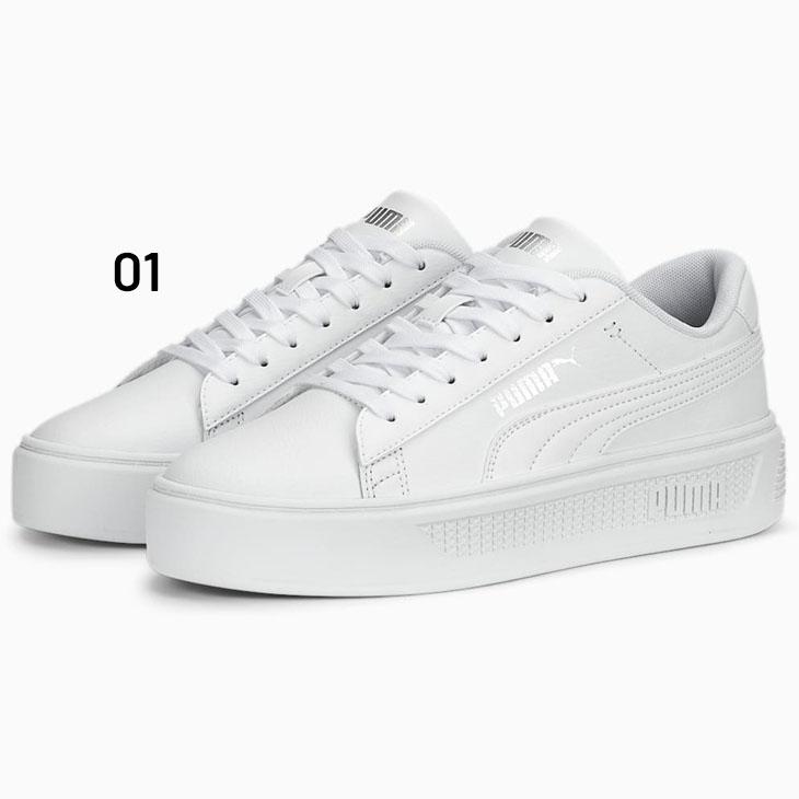 プーマ スニーカー 厚底 レディース PUMA スマッシュプラットフォームV3 ローカット コートスタイル スポーティシューズ 女性 運動靴 /390758【pu22pd】 | PUMA | 02