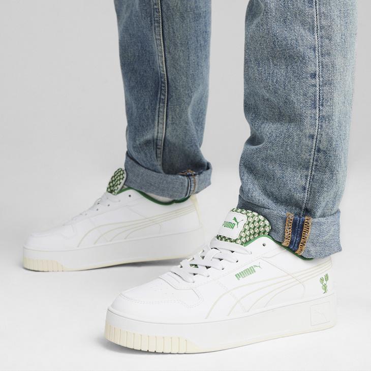 【YRU】 WHITE×GREEN PLATFORM 厚底スニーカー 厚底スニーカー （グリーンコンビ） -YOSUKE U・S・A