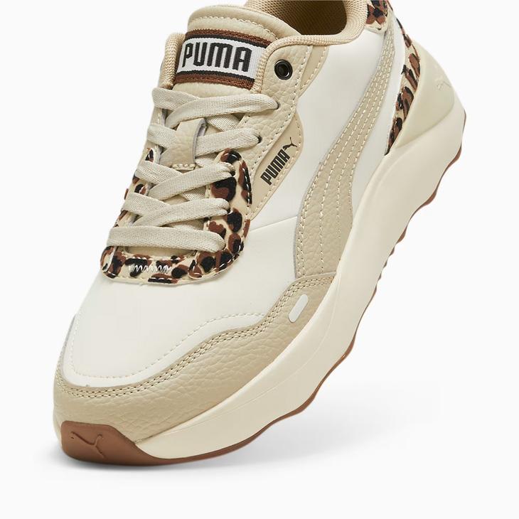 プーマ スニーカー レディース PUMA ランテイムド プラットフォーム IATD 厚底 ローカット アニマル柄 ベージュ系 ひも靴 スポーティ カジュアル /396437｜apworld｜06