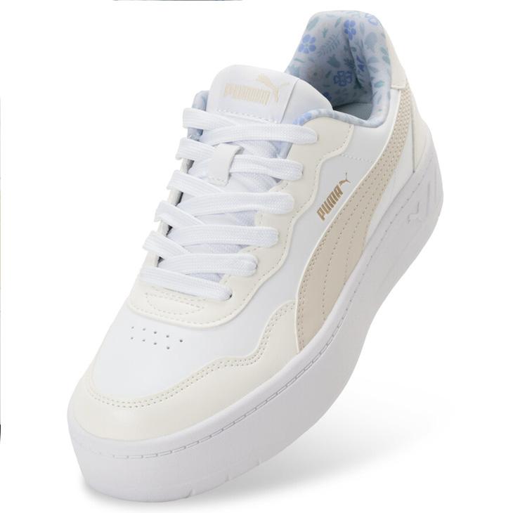 花柄白スニーカー PUMA（プーマ） スニーカー レディース シューズ コート ラリー スカイ