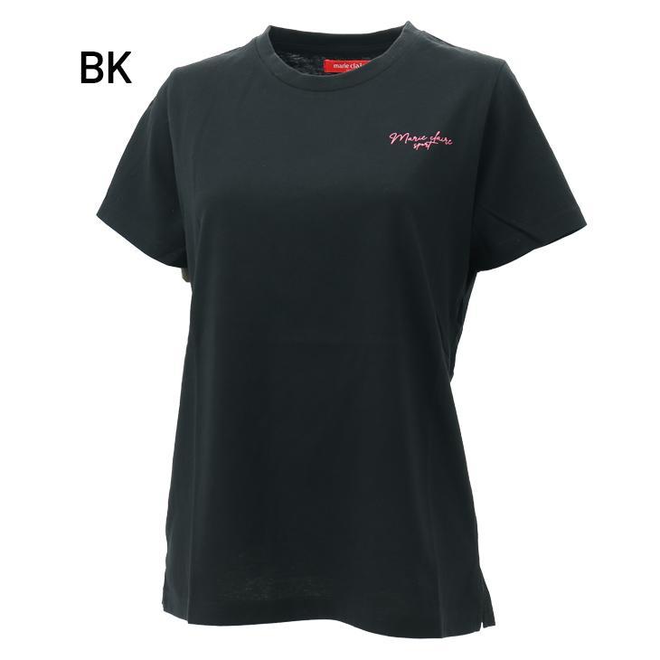 Marie Claire（マリ クレール） 半袖 ワンポイントロゴ Tシャツ