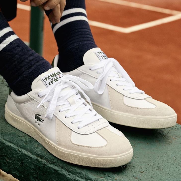 LACOSTE（ラコステ） メンズ レザー スニーカー LACOSTE BASESHOT PRO