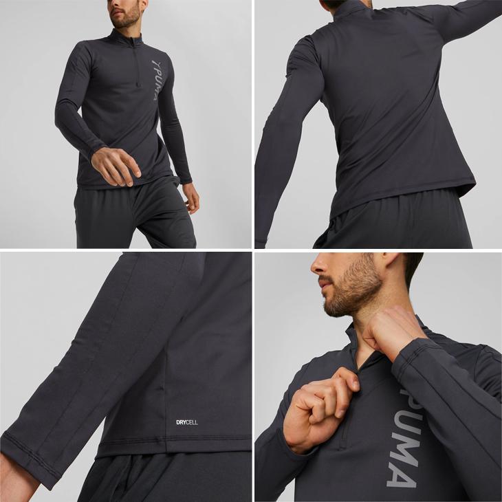 PUMA トレーニングシャツ 長袖 メンズ/プーマ FIT POLYSPAN 1/2