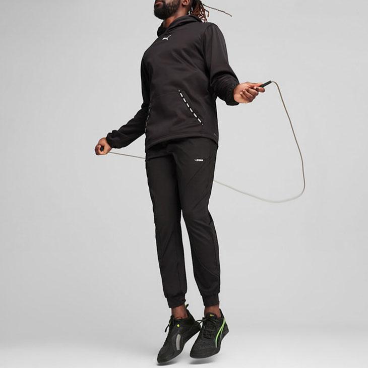 PUMA（プーマ） スウェットパーカー 長袖 メンズ フリース ライト フーディー 裏起毛パーカ スポーツウェア トップス ブラック 黒 ...