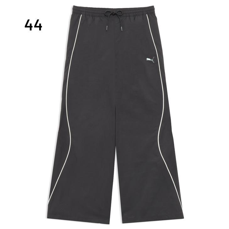 プーマ ロングパンツ レディース PUMA TRN EDGE ウラメッシュライナー ウーブンパンツ 女性用 裏メッシュ 長ズボン ワイドパンツ ウィンドブレーカー /527990の画像
