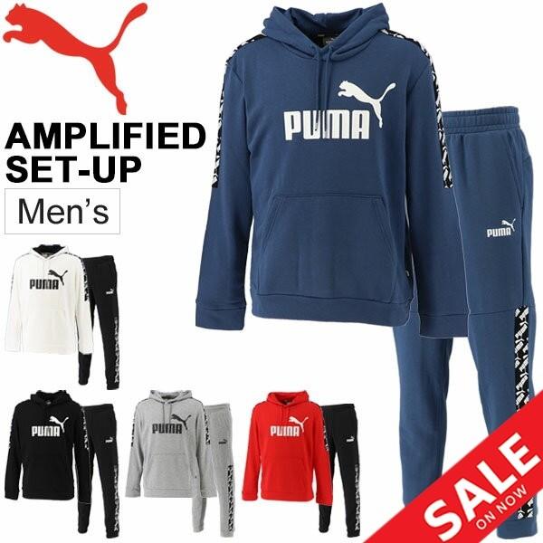 スウェット 上下セット メンズ プーマ PUMA AMPLIFIED プルオーバーパーカー ロングパンツ 上下組 スエット/581393-582805｜apworld