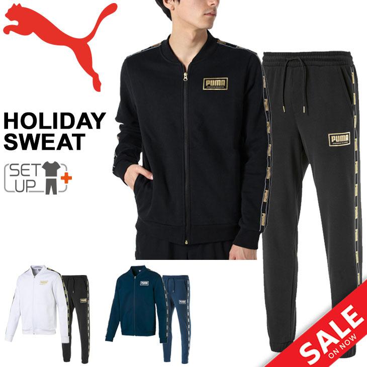 スウェット 上下セット 裏起毛 メンズ セットアップ プーマ Puma Holiday スエット ボンバージャケット ロングパンツ スポーツウェア 5307 5310 Apworld 通販 Paypayモール