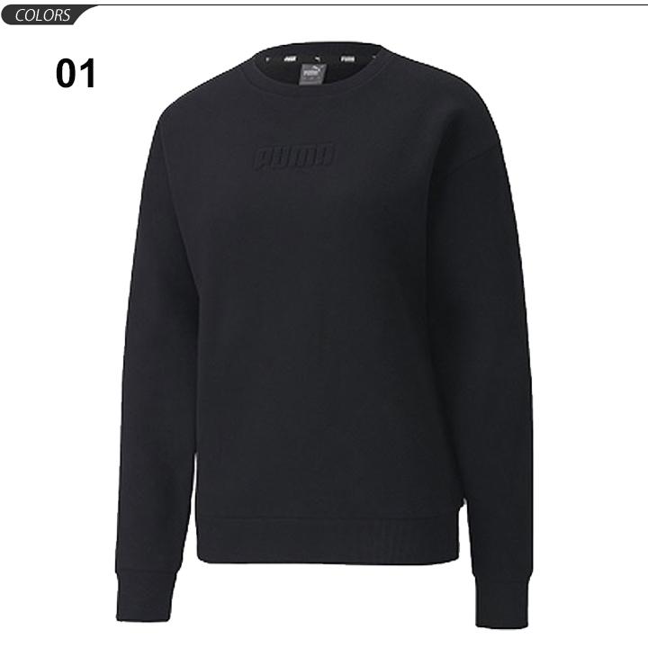 スウェットシャツ 長袖 裏起毛 トレーナー レディース プーマ Puma Modern Basics クルースウェット 裏フリース スポーツウェア 5857 取寄 Apworld 通販 Paypayモール