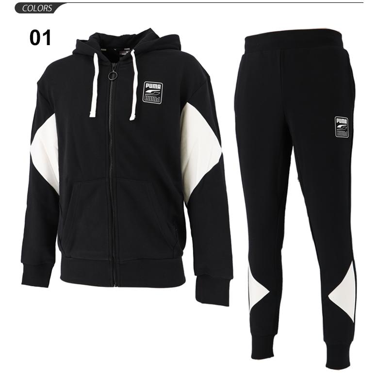 スウェット 上下セット メンズ セットアップ プーマ Puma Rebel フーデッドジャケット パンツ 上下組 スポーツウェア 裏毛 スエット トレーニング Apworld 通販 Paypayモール