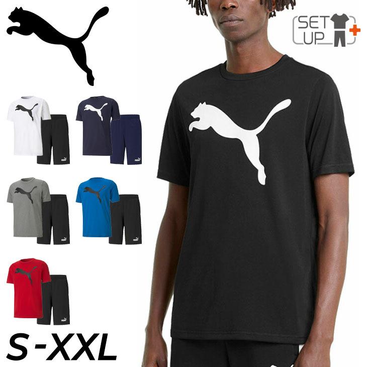 PUMA 半袖Tシャツ ハーフパンツ 上下 メンズ セットアップ PUMA 半袖Tシャツ ハーフパンツ 上下 メンズ セットアップ