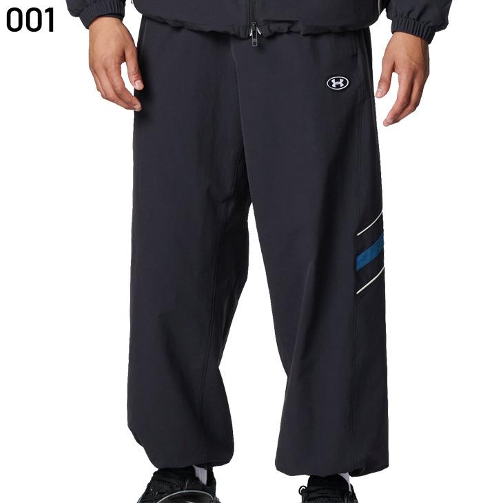 アンダーアーマー メンズ UAナイロン トラックパンツ UNDER ARMOUR ロングパンツ ルーズ はっ水 90sレトロ 男性 大きいサイズ 長ズボン スポーティー /6012646の画像