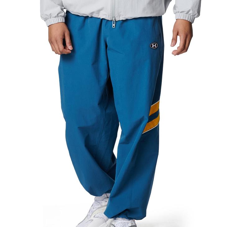 アンダーアーマー メンズ UAナイロン トラックパンツ UNDER ARMOUR ロングパンツ ルーズ はっ水 90sレトロ 男性 大きいサイズ 長ズボン スポーティー /6012646の画像