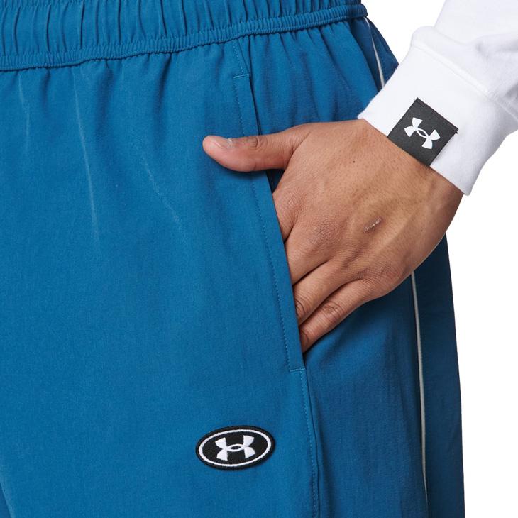 アンダーアーマー メンズ UAナイロン トラックパンツ UNDER ARMOUR ロングパンツ ルーズ はっ水 90sレトロ 男性 大きいサイズ 長ズボン スポーティー /6012646の画像