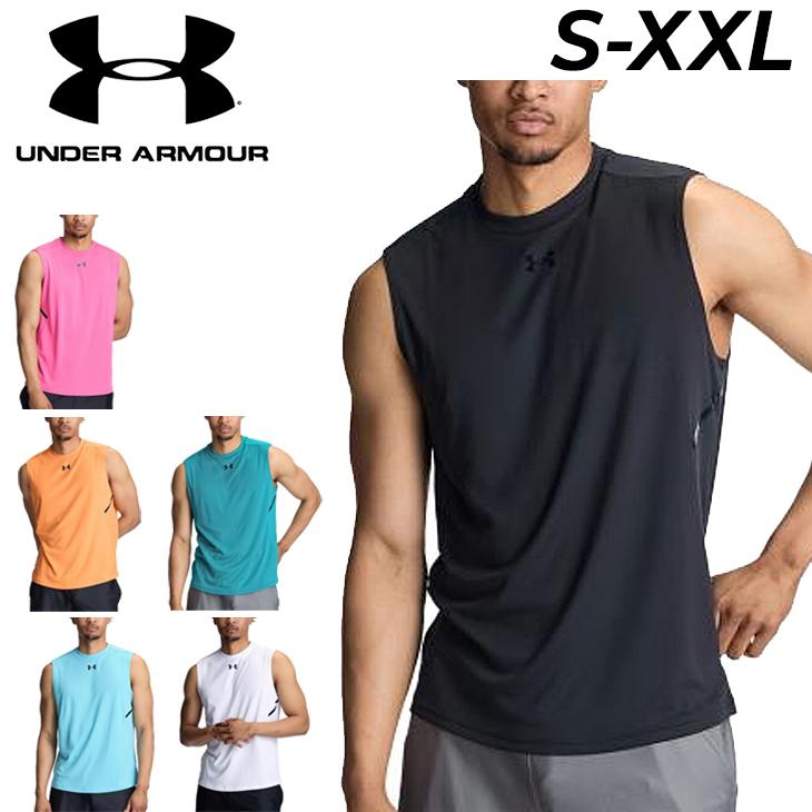 アンダーアーマー ノースリーブ タンクトップ メンズ UNDER ARMOUR UAアーマー ドライ スリーブレスシャツ ルーズ 速乾 通気 消臭 ランニング /6014262 | UNDER ARMOUR