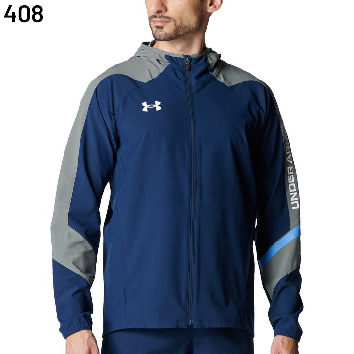 アンダーアーマー ウーブンジャケット メンズ UNDER ARMOUR 薄手 クロスジャージ 長袖 フルジップ フーディー 軽量 ストレッチ 速乾 男性 大きいサイズ /6015051_3