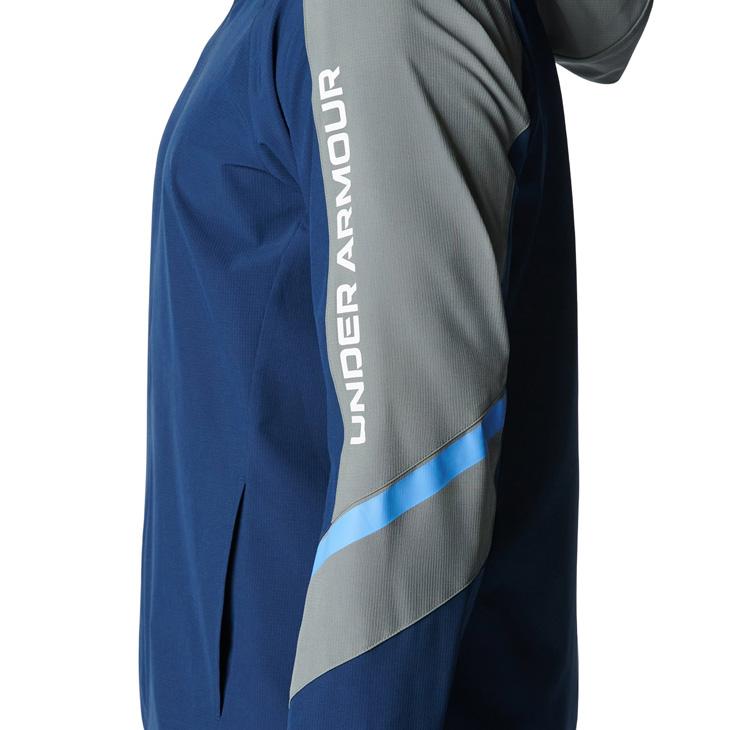 アンダーアーマー ウーブンジャケット メンズ UNDER ARMOUR 薄手 クロスジャージ 長袖 フルジップ フーディー 軽量 ストレッチ 速乾 男性 大きいサイズ /6015051_6