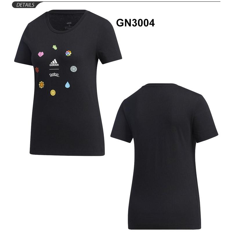 半袖 Tシャツ レディース アディダス Adidas Pokemon Tee プリントt スポーツウェア ポケモン キャラクター 女性 クルーネック 黒 Gn3004 Apworld 通販 Paypayモール