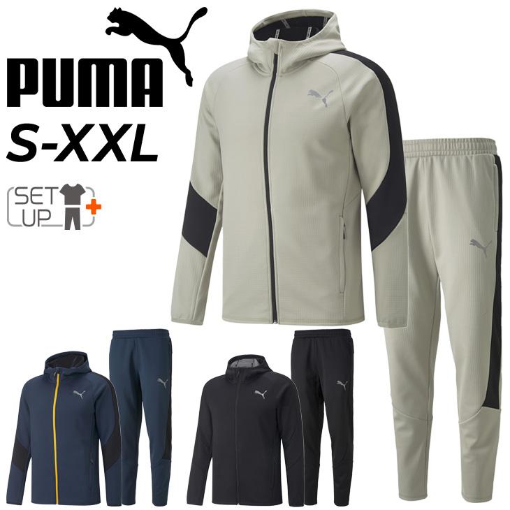 トレーニングウェア 上下 メンズ/プーマ PUMA EVOSTRIPE ジャケット ロングパンツ セットアップ/保温 UVカット ジム 男性 秋冬 /672377672398【pu22pd