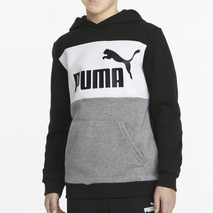 プーマ キッズ パーカー スウェット 130-160cm 子供服 男の子 PUMA ESS+ カラーブロック フーディー プルオーバー パーカ 裏起毛 ジュニア 保温 /672635｜apworld｜12