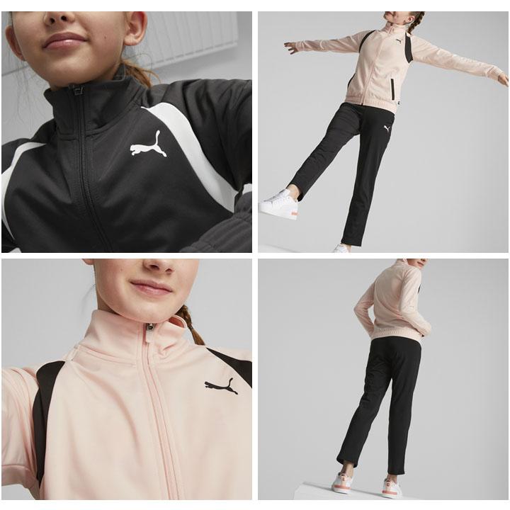 PUMA（プーマ） キッズ 女の子 ジャージ 上下 ポリ トリコット