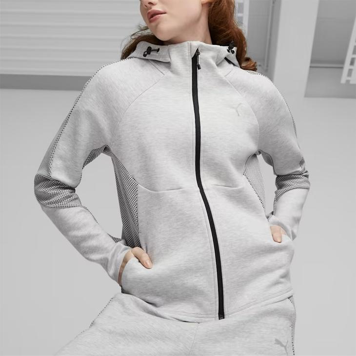 PUMA（プーマ） パーカー スウェット レディース EVOSTRIPE フーデッド