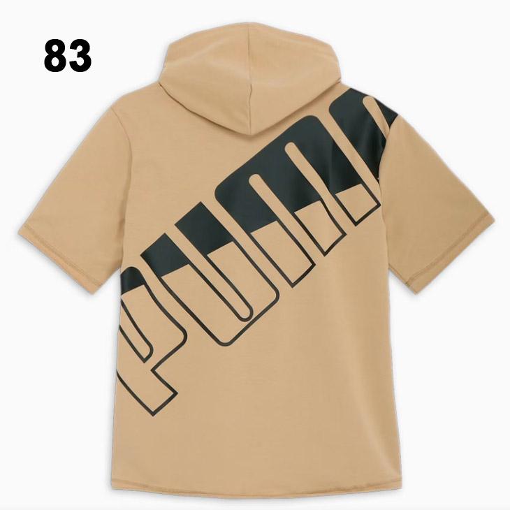PUMA（プーマ） スウェット パーカー 半袖 メンズ フーディ プル