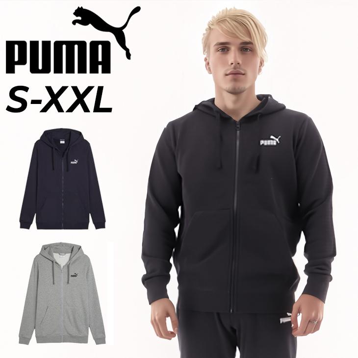 SLDO エスルド ロゴフーディー パーカー マッドブラック 裏起毛 Mサイズ PUMA（プーマ） スウェット パーカー 長袖 メンズ PUMA ESS NO. 1ロゴ