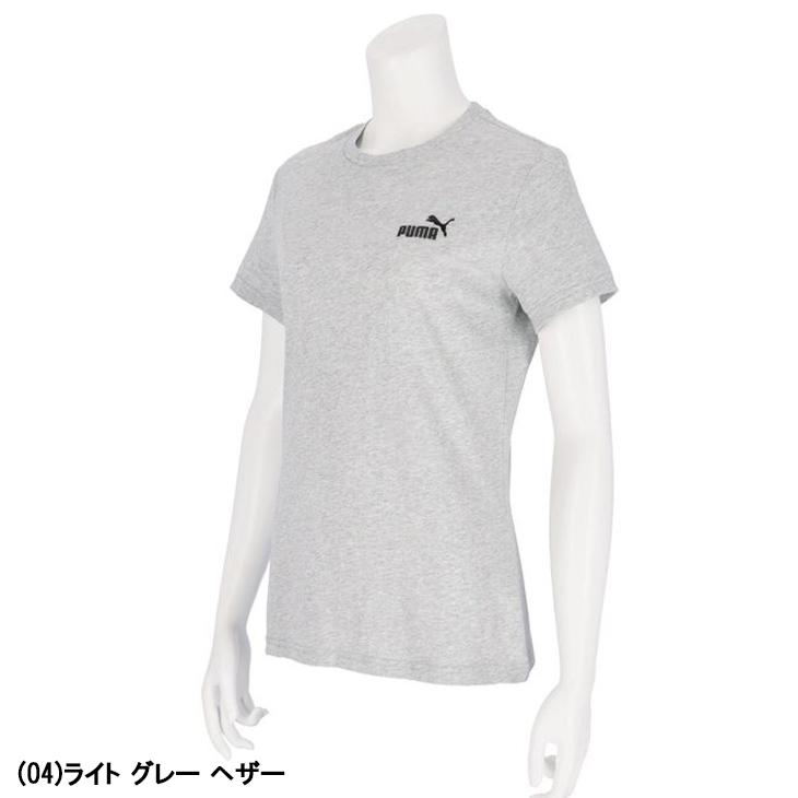 半袖　Tシャツ　レディース　バレエ　ヨガ　ウェア　トップス　グレー　灰色 PUMA（プーマ） 半袖 Tシャツ レディース PUMA ESS スモール NO.1ロゴ