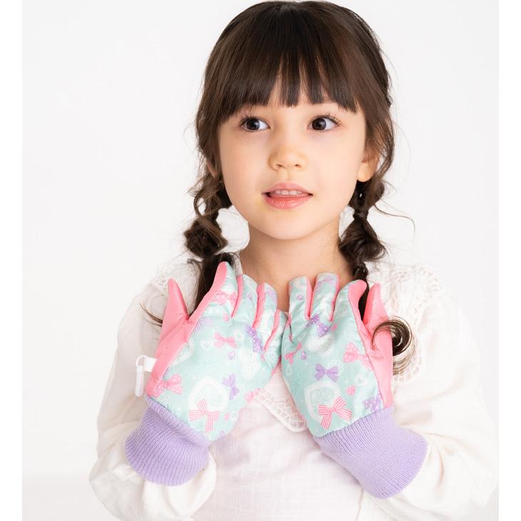 キッズ スノーグローブ 防寒手袋 ジュニア 子ども用 日本製 裏起毛 五