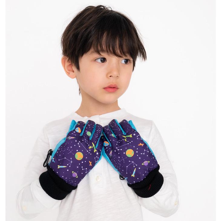 キッズ スノーグローブ 防寒手袋 ジュニア 子ども用 日本製 裏起毛 五