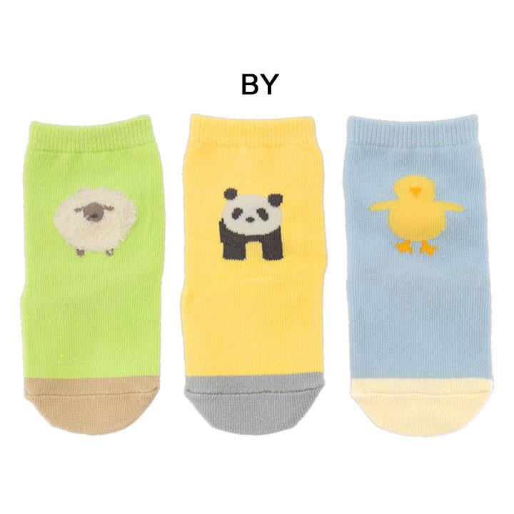 靴下 ベビー 3足セット 11-13cm 子ども/スタンプル stample ふさふさ