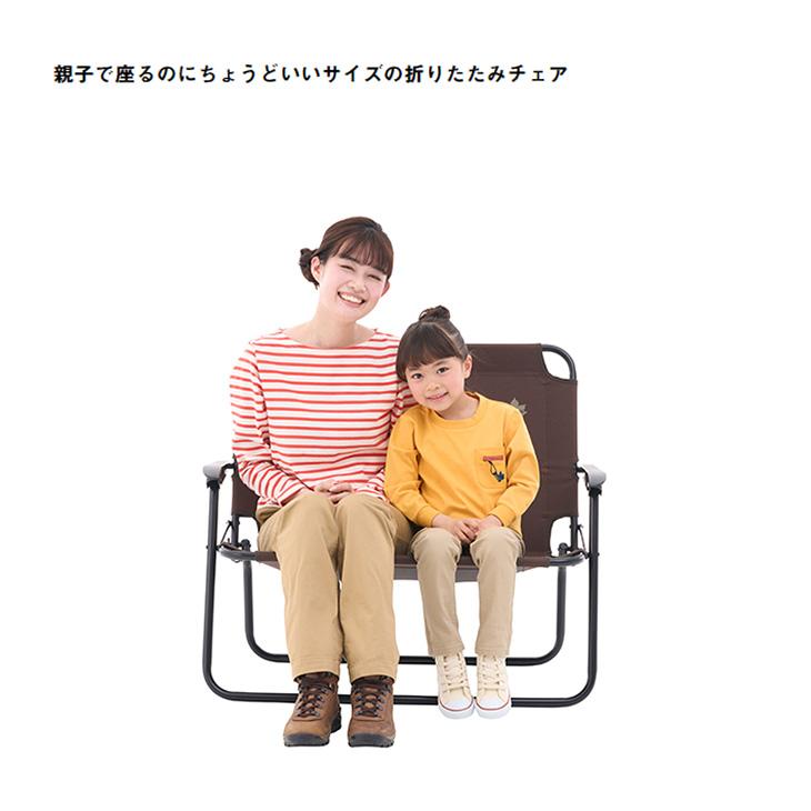 logos ローチェア　折りたたみ　✗2個 LOGOS（ロゴス） アウトドアチェア 2人用 アースアイアン ローチェア