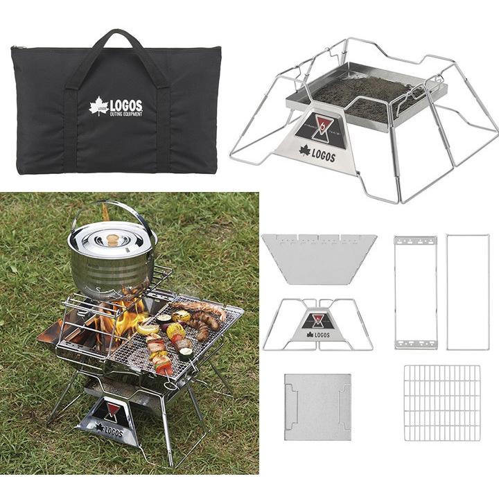 LOGOS ロゴス ピラミッドTAKIBI Lコンプリート BBQ用 焼網付き LOGOS the ピラミッドTAKIBI L コンプリート|ギア|グリル