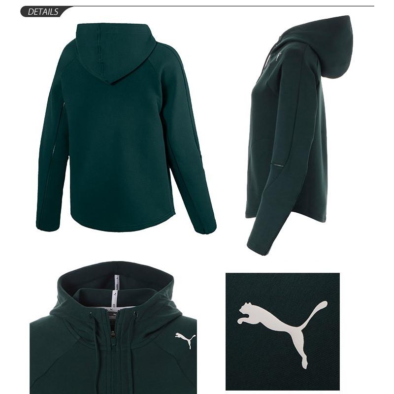 【未使用】プーマ Evostripe フーデッドジャケット M グリーン 843997-30 レディース PUMA ジップアップパーカー トレーニング スポーツウェア PUMA（プーマ） スウェット パーカー レディース/PUMA EVOSTRIPE