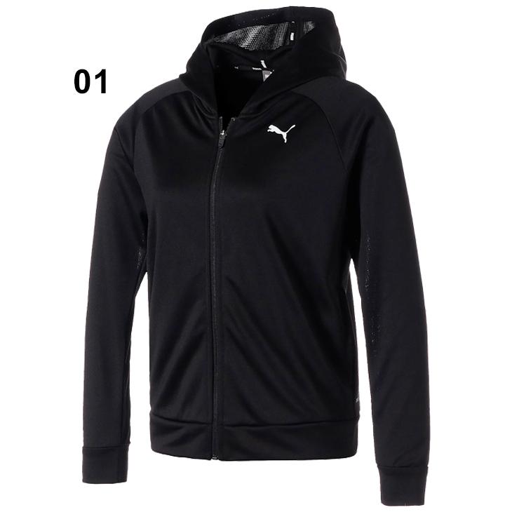 PUMA フード付き ブラック ジャージ　パーカー PUMA パーカー ジャージ レディース プーマ ACTIVE フルジップ