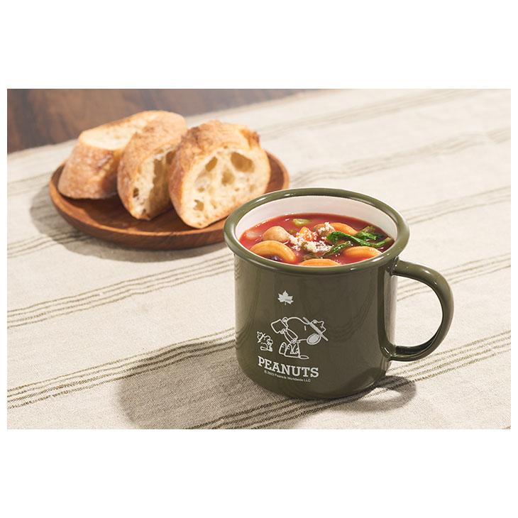 LOGOS（ロゴス） ホーロー製 マグカップ 360ml 食器 スヌーピー