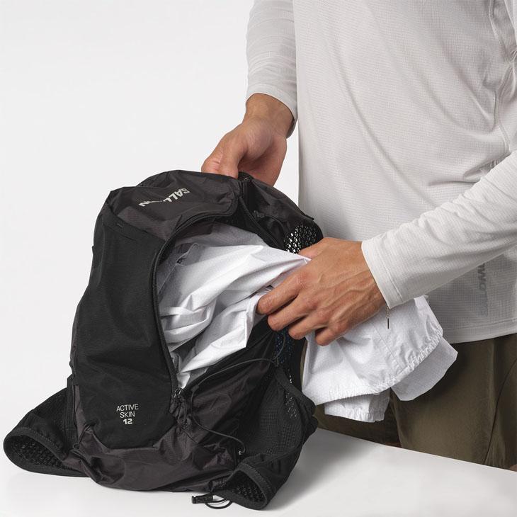 SALOMON ACTIVE SKIN 12 ランニングベスト　L SALOMON ACTIVE SKIN 12 WOMEN SET ウィメンズ ランニングベスト