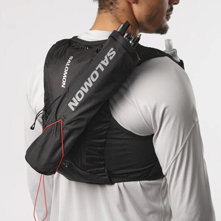 サロモン　SALOMON ブラックMサイズ　ランニングベスト　フラスク1本付き SALOMON（サロモン） ランニングベスト フラスク付 メンズ レディース