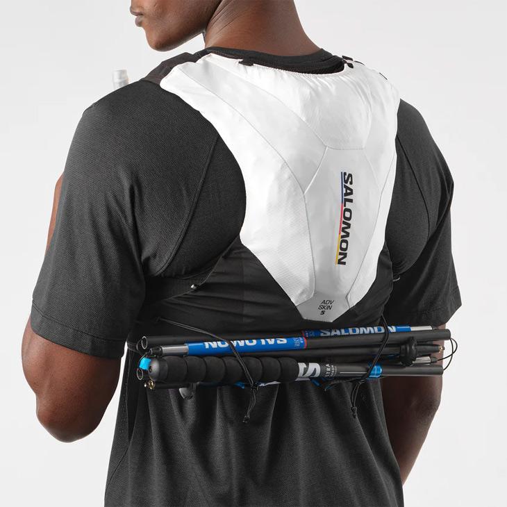salomon adv skin5 ランニングベスト SALOMON サロモン ランニングベスト フラスク付 メンズ