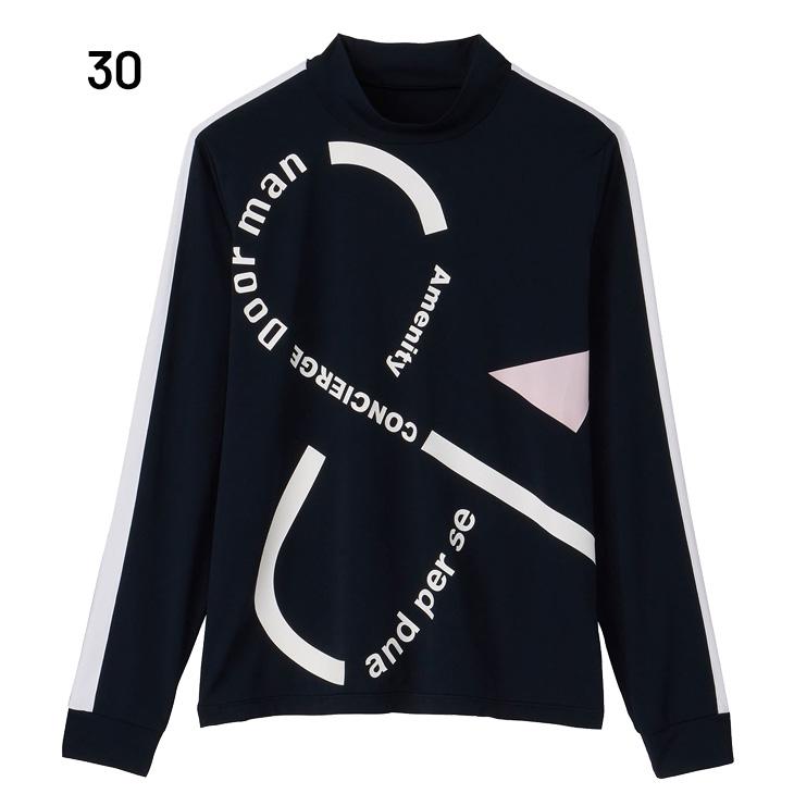 and per se アンパスィ 長袖 ハイネックシャツ レディース