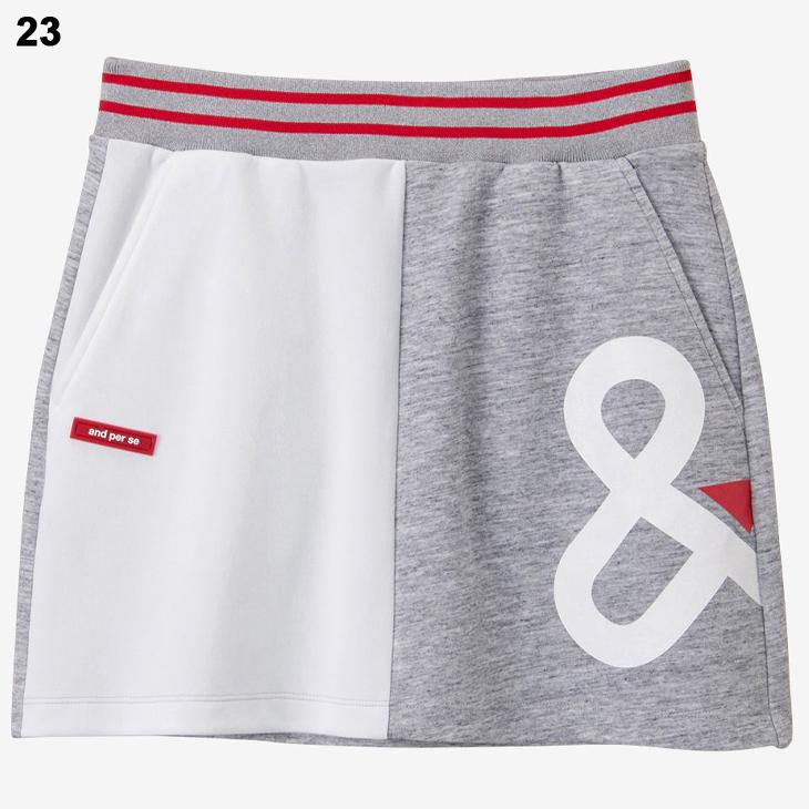 and per se（アンパスィ） ＆プリント スウェットスカート レディース