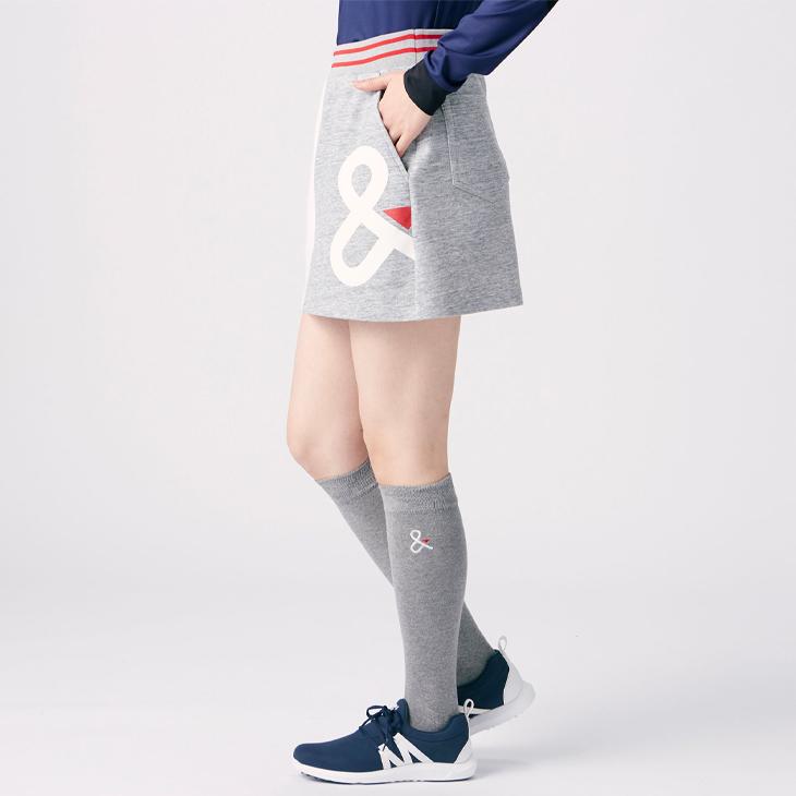 and per se（アンパスィ） ＆プリント スウェットスカート レディース