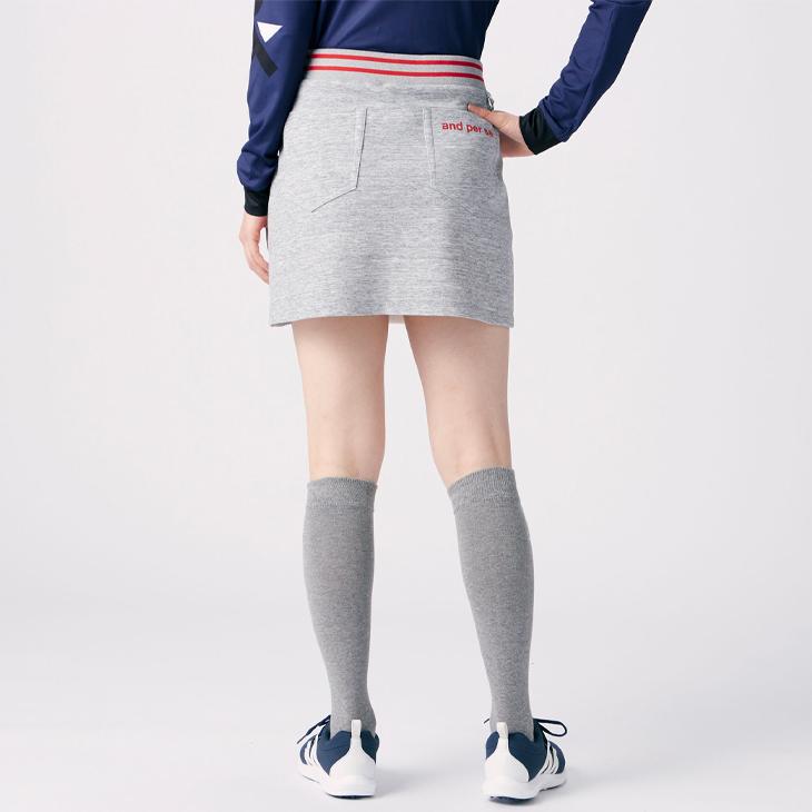 and per se（アンパスィ） ＆プリント スウェットスカート レディース