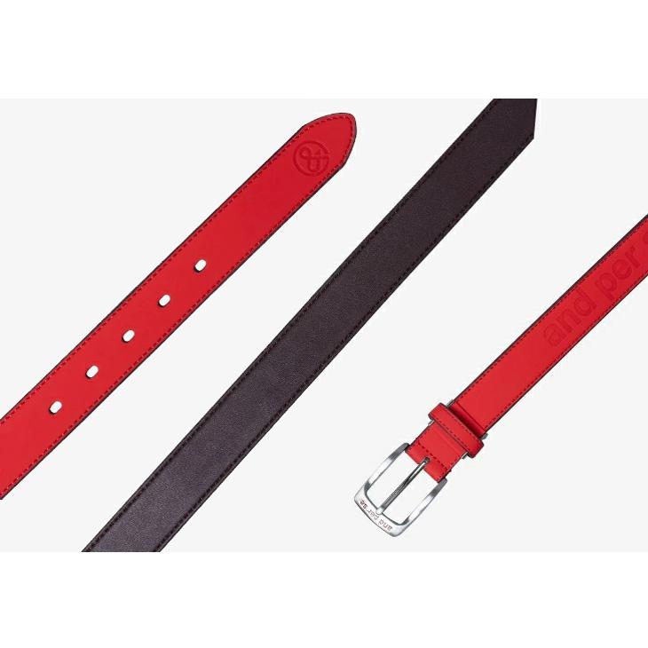美品✨ and per se アンパスィ ゴルフウェア レッド レディース and per se アンパスィ ロゴベルト レディース ゴルフ用ベルト
