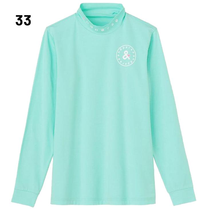 and per se（アンパスィ） 長袖 モックネックシャツ レディース ゴルフ