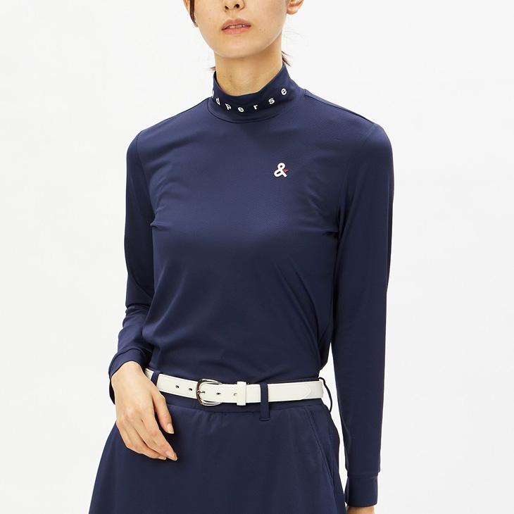 and per se（アンパスィ） 長袖 モックネックシャツ レディース ゴルフ